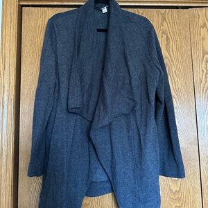 J Crew Charcoal Gray Open Front Cardigan